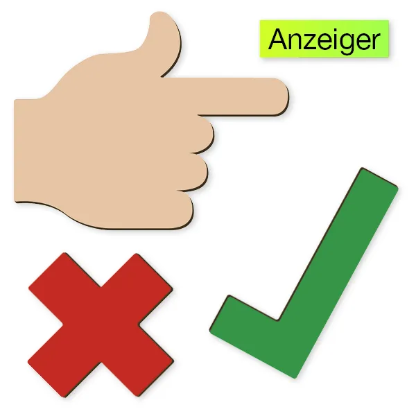 Set Moderations-Sticker divers, magnetisch