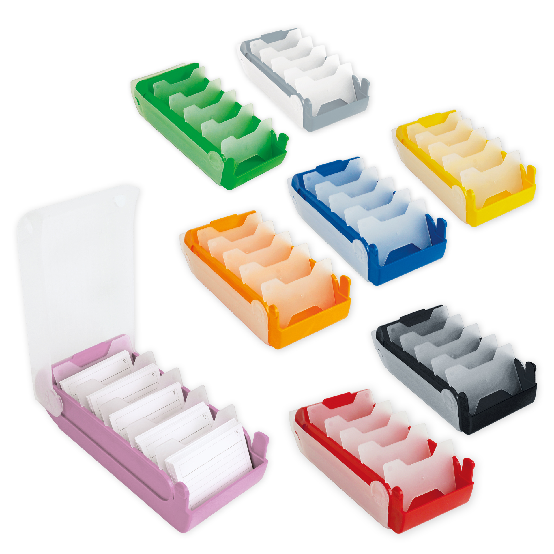 Lern-Karteikasten Kunststoff für A8