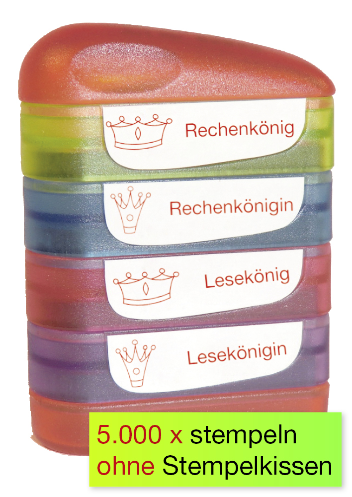 Stempel-Türmchen, Rechen-/Lese-König/in