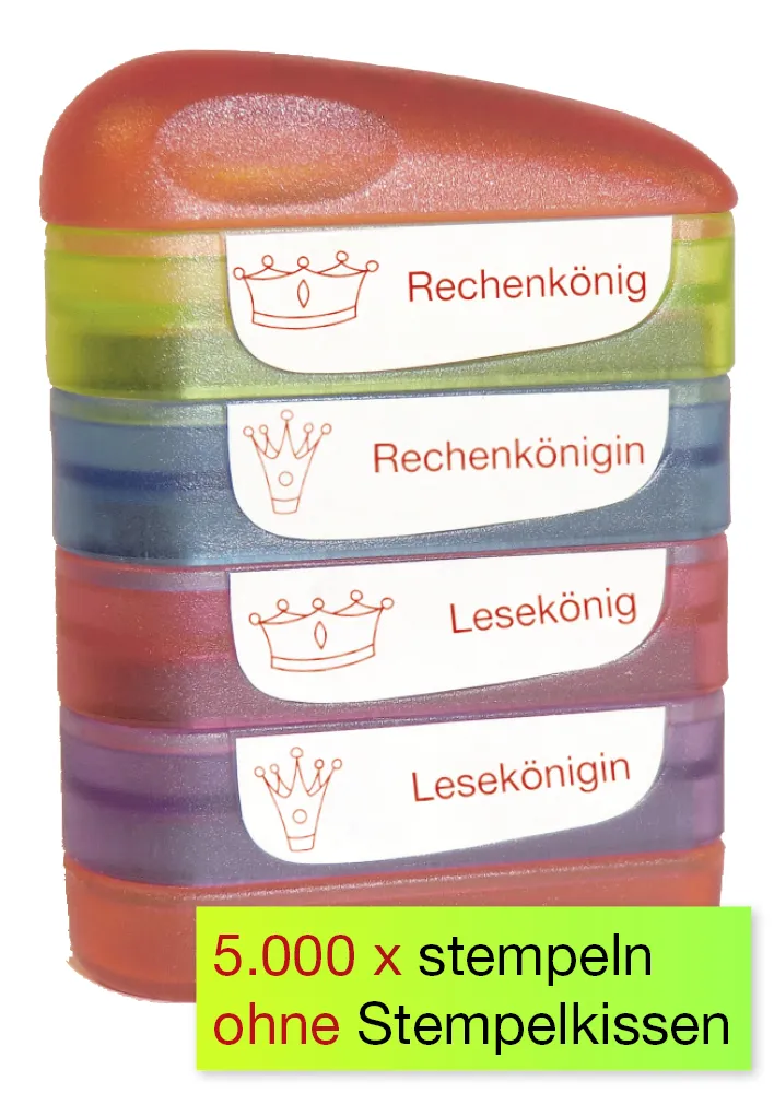 Stempel-Türmchen, Rechen-/Lese-König/in