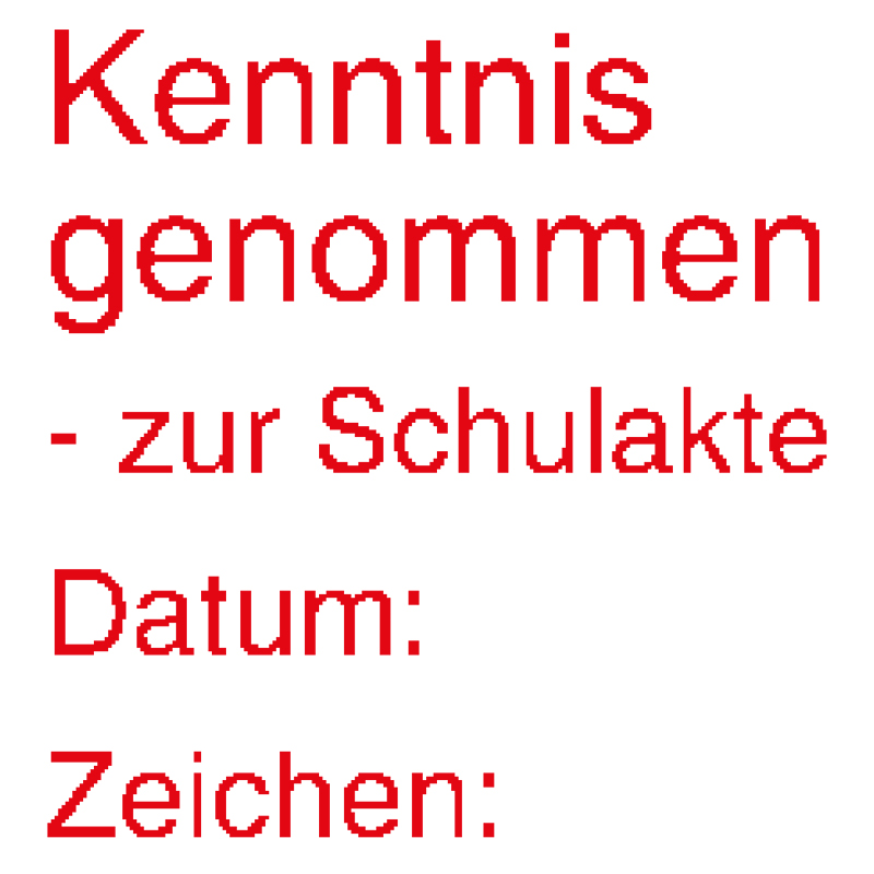 Stempel, Schulakte
