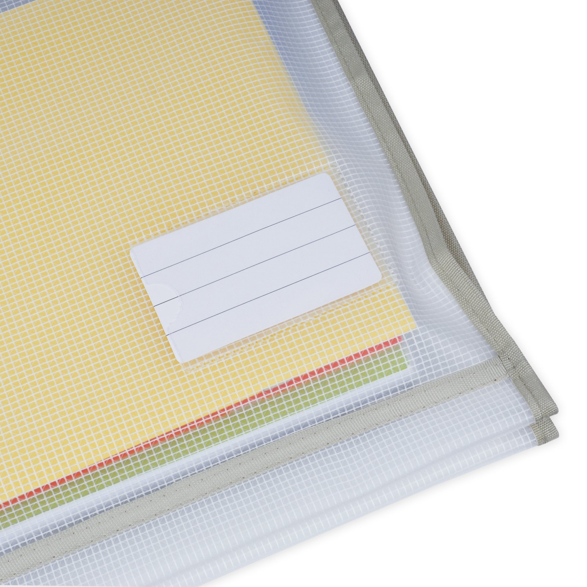 TimeTEX Material-Umhängetasche "OrgaBag", transparent/beige