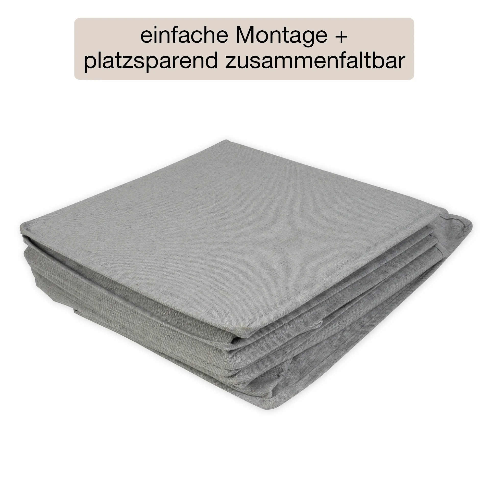 Hänge-Regal "Origami" A4 mit 5 Fächern, aus Stoff, hellgrau