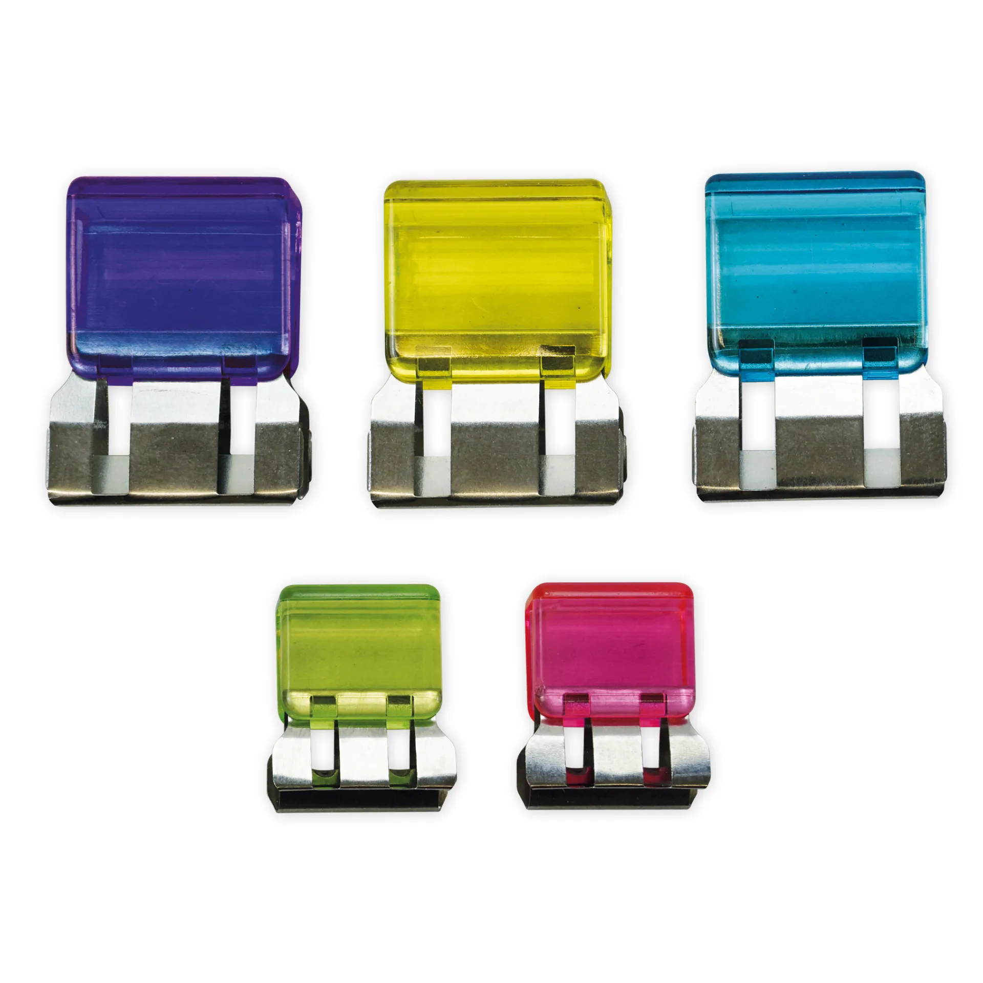 Set Papierstapel-Krallen transparent, 5-tlg.