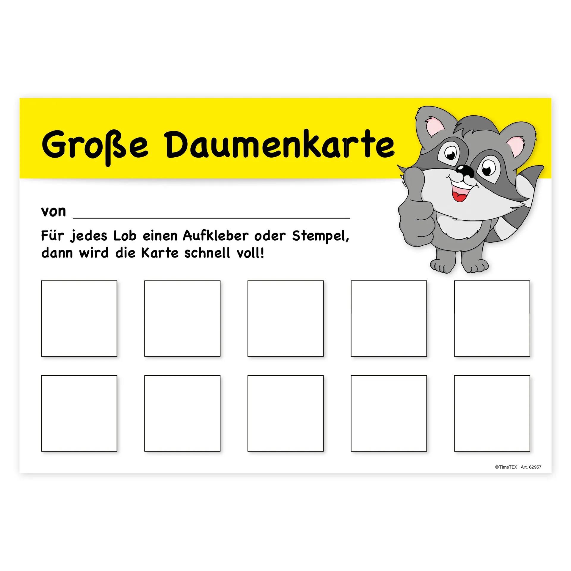 "Daumen-Hoch" Sammelkarte, 25-tlg. "Daumen-Hoch" Sammelkarte, 25-tlg.