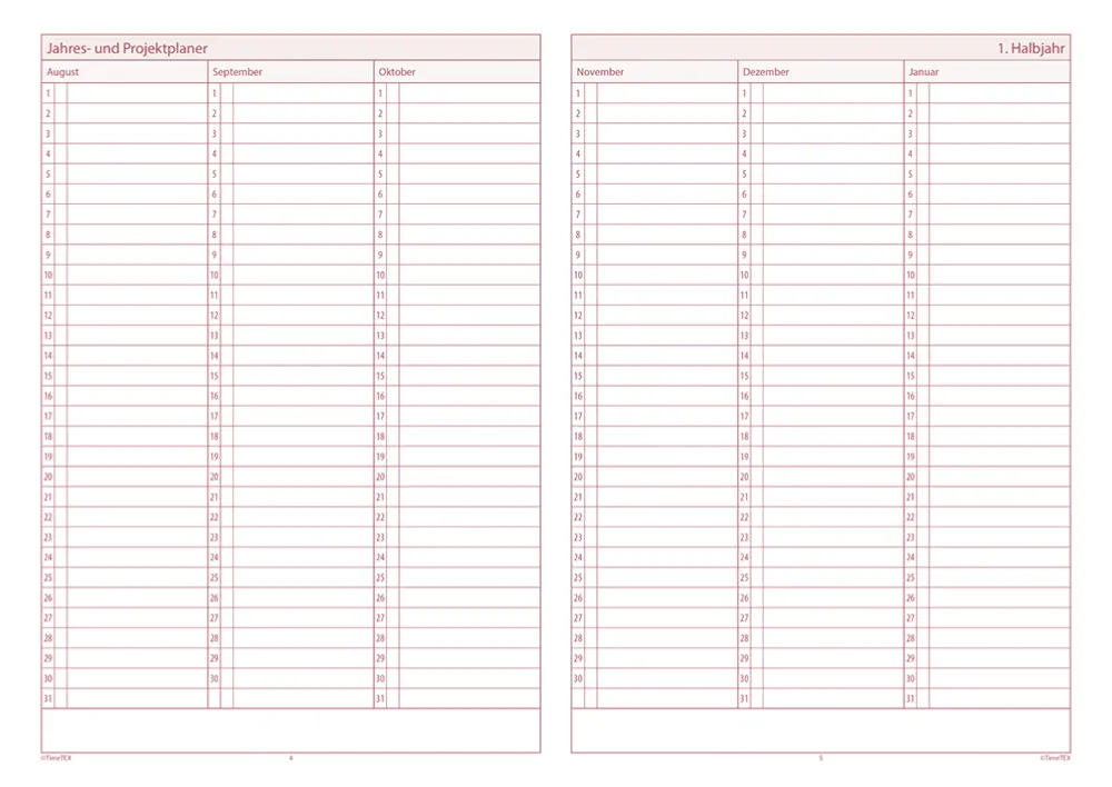 TimeTEX Referendar-Heft A4