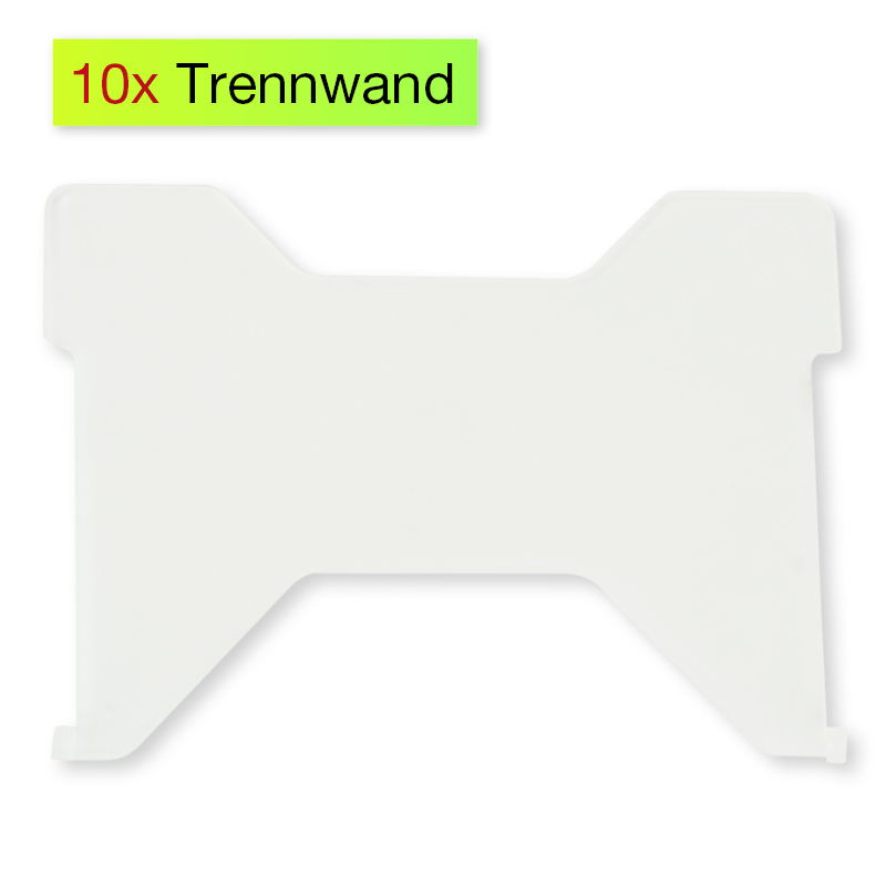 Trenner für Karteikasten Kunststoff A8, 10er Set