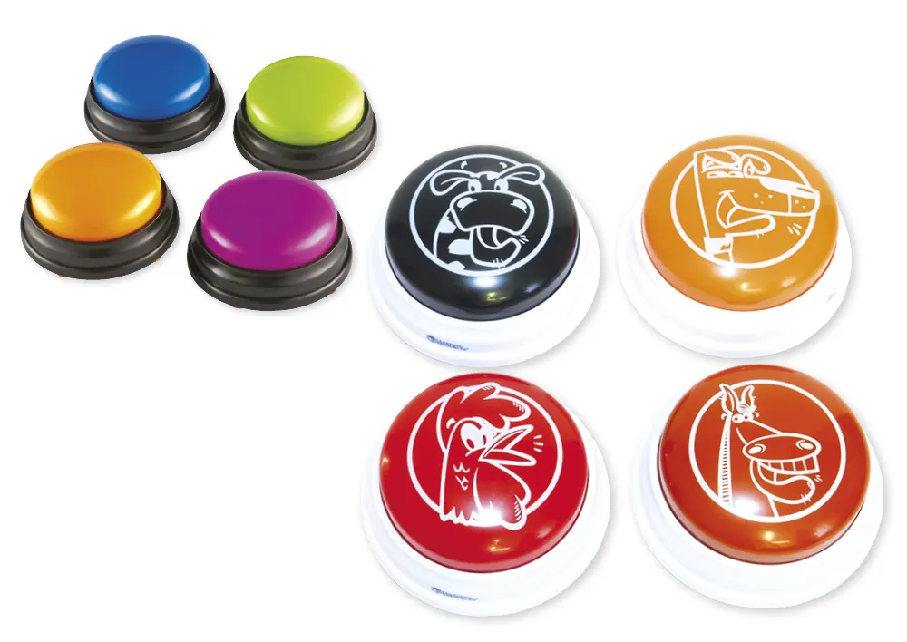 Antwort-Button "Tiere", 4-tlg.