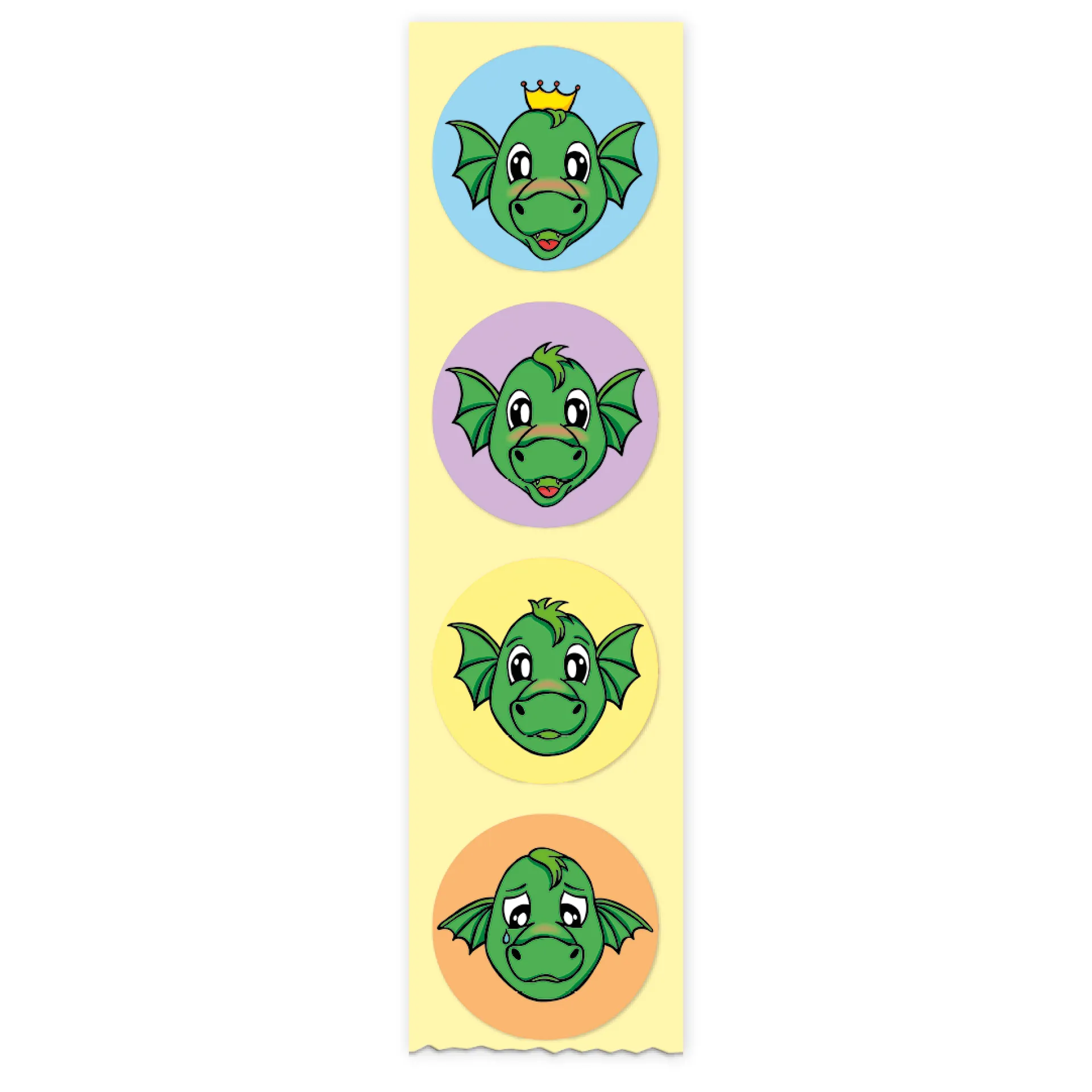 Belobigungs-Aufkleber "Drachen-Gesichter" in Spender-Box, 500 Stück Belobigungs-Aufkleber "Drachen-Gesichter" in Spender-Box, 500 Stück
