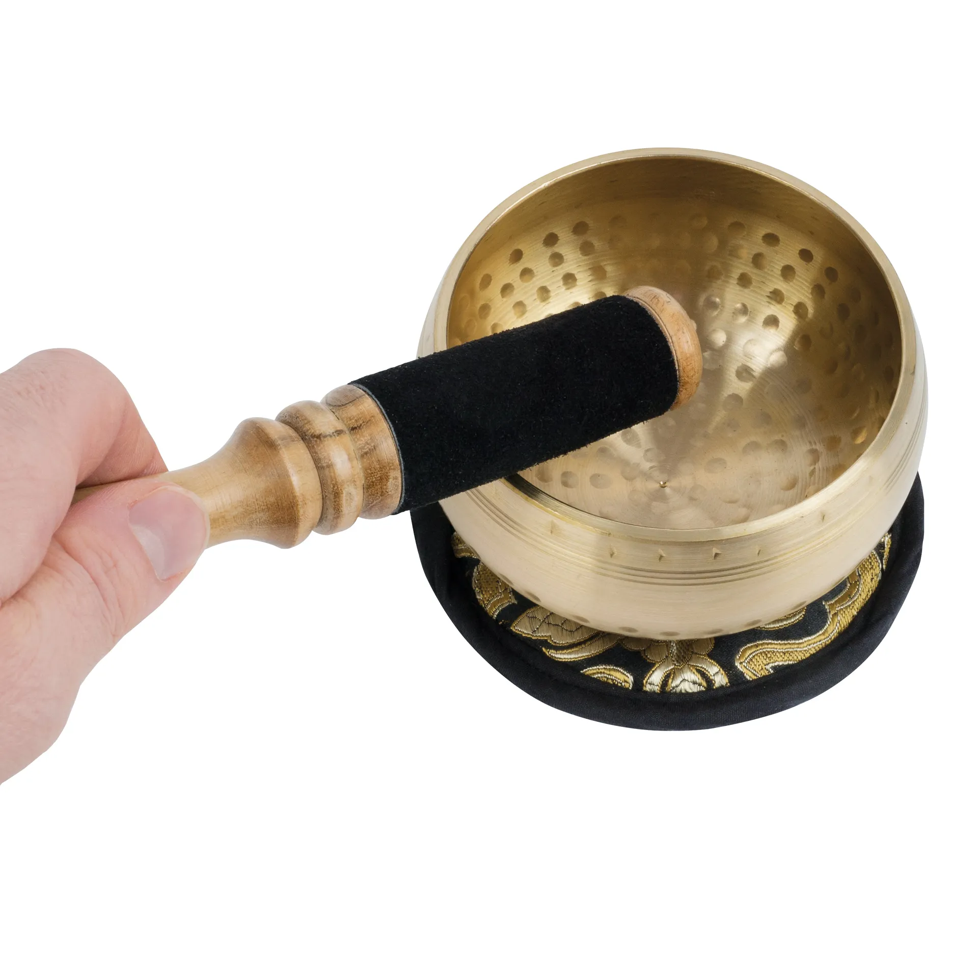 Metall-Klangschale "Zen" im Stickbeutel